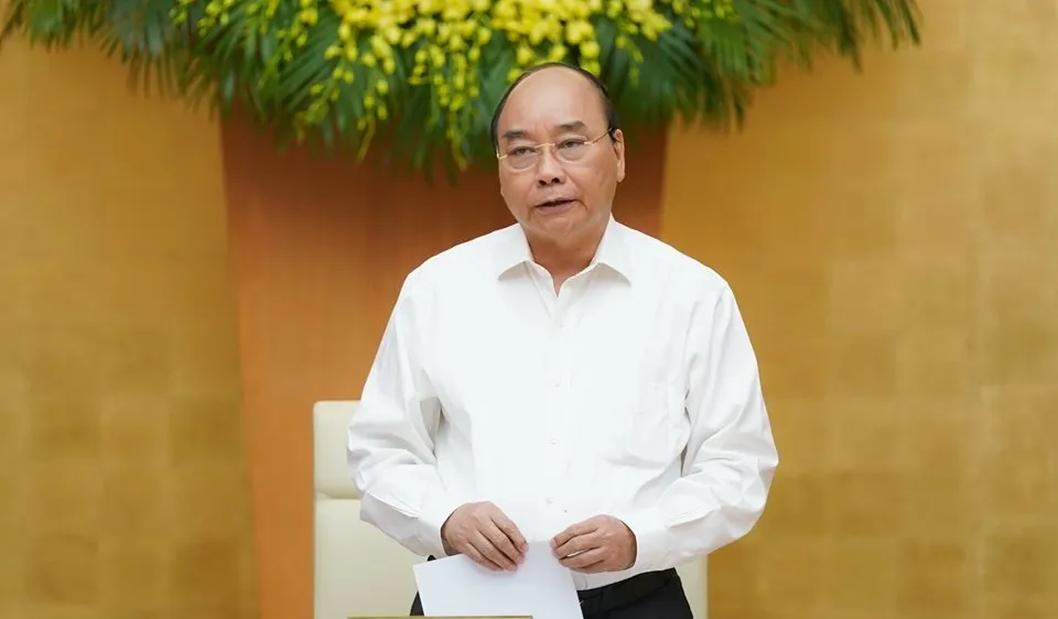 Thủ tướng Nguyễn Xuân Phúc kết luận tại phiên họp. Ảnh: QUANG PHÚC