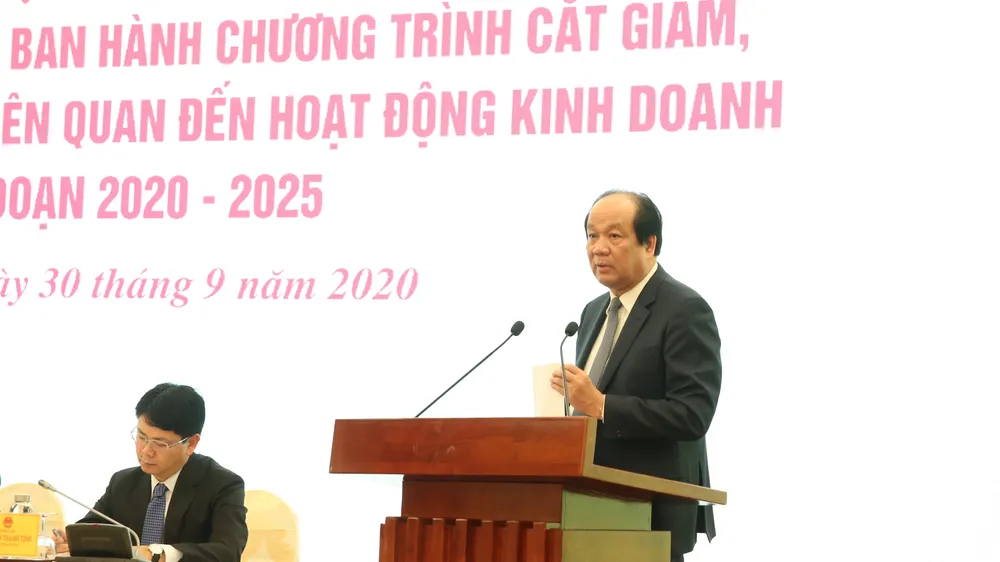 Bộ trưởng, Chủ nhiệm VPCP Mai Tiến Dũng phát biểu