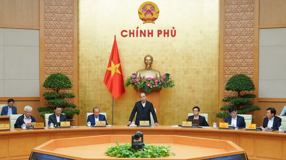 Chính phủ họp phiên thường kỳ tháng 11-2020. Ảnh: QUANG PHÚC