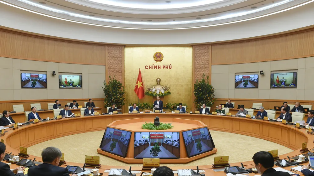 Chính phủ họp phiên thường kỳ tháng 1-2021. Ảnh: VIẾT CHUNG