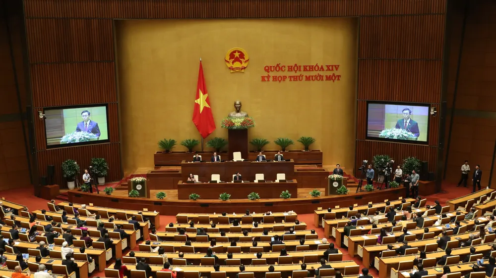 Kỳ họp thứ 11, Quốc hội khóa XIV. Ảnh: VIẾT CHUNG