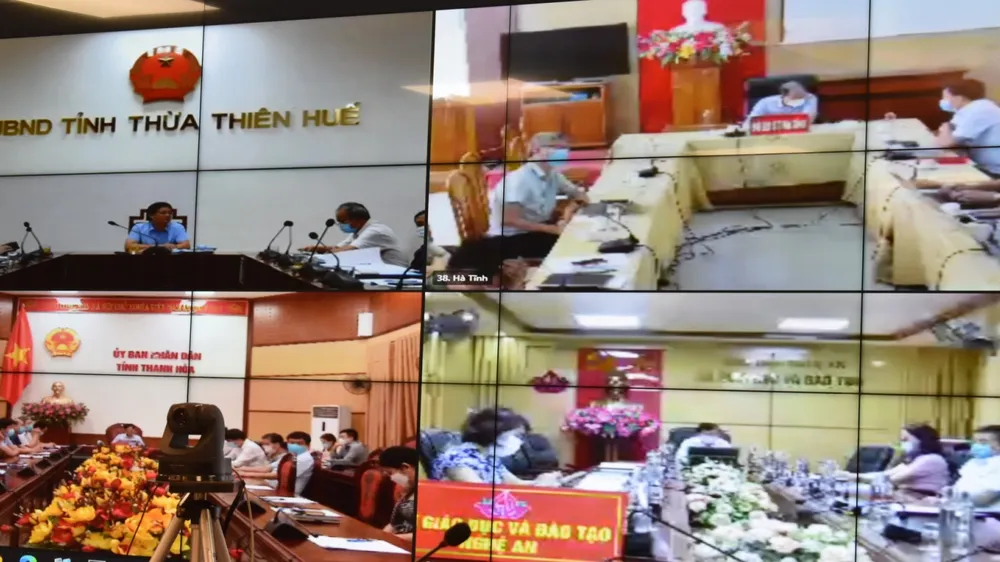 Buổi kiểm tra trực tuyến công tác chuẩn bị tổ chức kỳ thi tốt nghiệp THPT 2021 