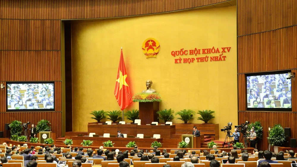 Kỳ họp thứ nhất Quốc hội khóa XV. Ảnh: QUANG PHÚC