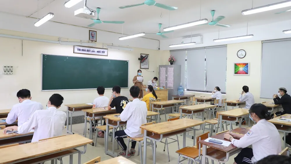 Thí sinh dự thi tốt nghiệp THPT 2021. ẢNH: QUANG PHÚC