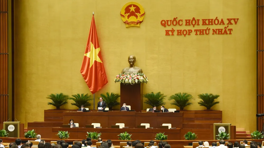Quốc hội thảo luận tại hội trường. ẢNH: QUANG PHÚC