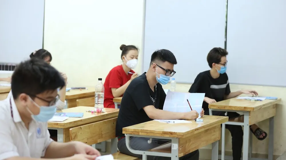 Thí sinh dự thi tốt nghiệp THPT 2021. Ảnh: QUANG PHÚC