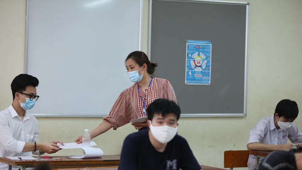 Thí sinh dự thi tốt nghiệp THPT 2021. Ảnh: QUANG PHÚC