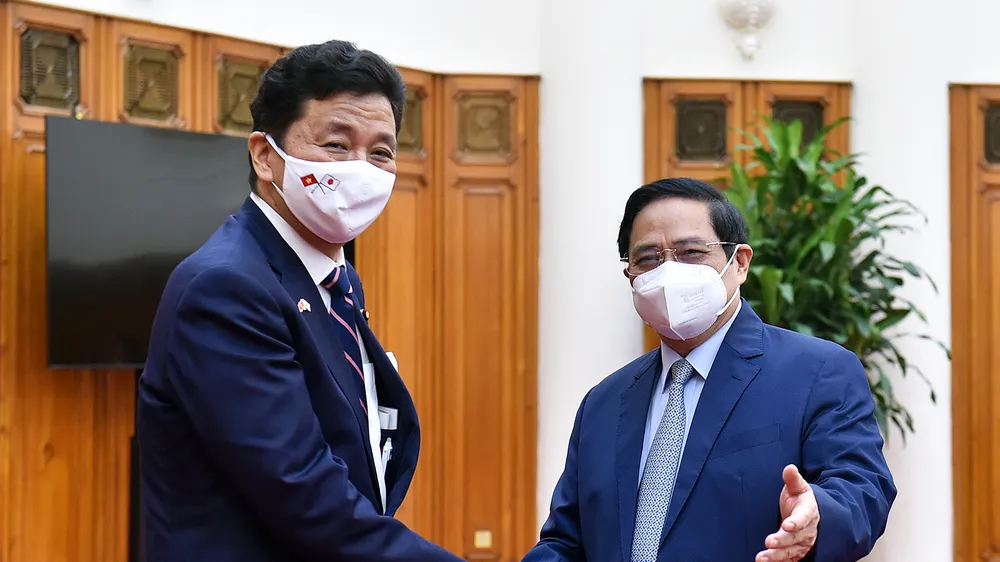 Thủ tướng Phạm Minh Chính tiếp Bộ trưởng Bộ Quốc phòng Nhật Bản Kishi Nobuo
