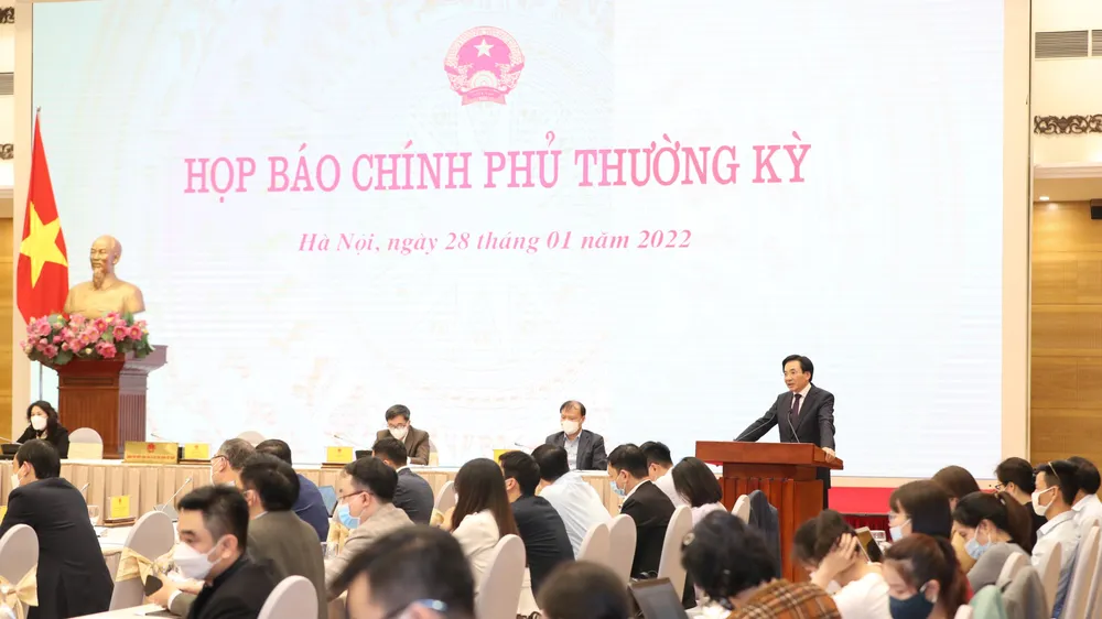 Quang cảnh buổi họp báo. Ảnh: QUANG PHÚC