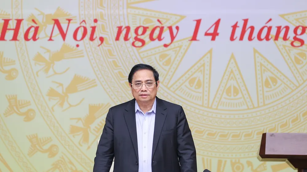 Thủ tướng Phạm Minh Chính phát biểu tại phiên họp. Ảnh: VIẾT CHUNG