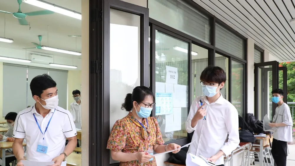 Thí sinh dự thi tốt nghiệp THPT 2021. Ảnh: QUANG PHÚC