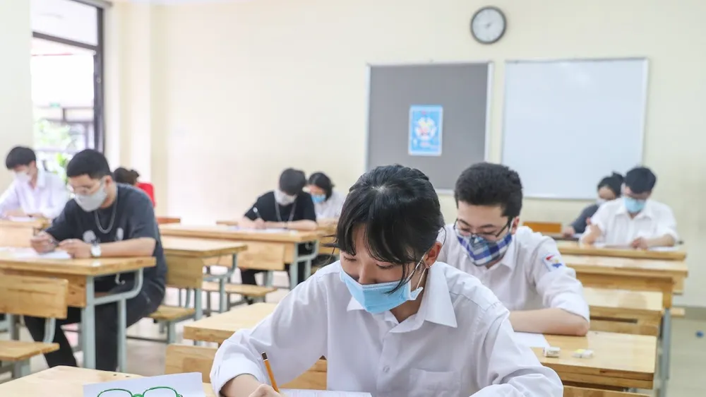 Thí sinh dự thi tốt nghiệp THPT 2021. Ảnh: QUANG PHÚC