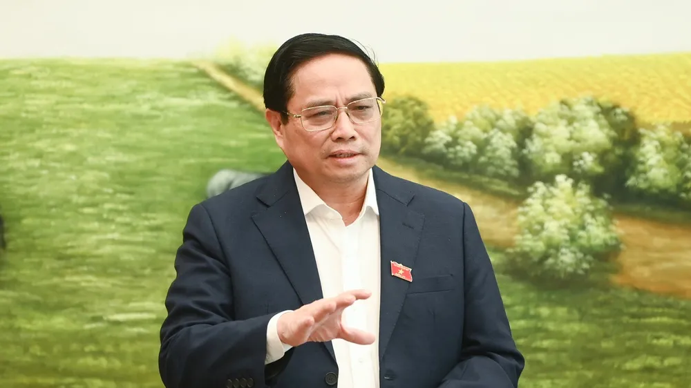 Thủ tướng Phạm Minh Chính phát biểu tại phiên thảo luận tổ, chiều 24-10. Ảnh: QUANG PHÚC