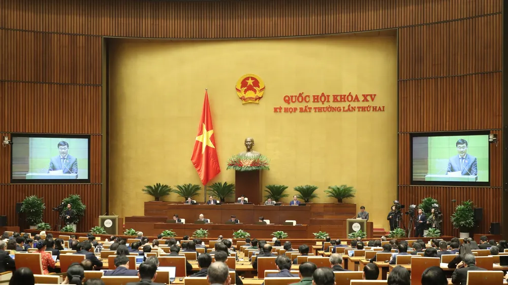 Quốc hội chiều 9-1. Ảnh: QUANG PHÚC