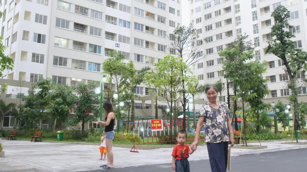 Một dự án nhà ở thu nhập thấp tại Khu đô thị Đặng Xá, huyện Gia Lâm, Hà Nội. Ảnh: VIẾT CHUNG