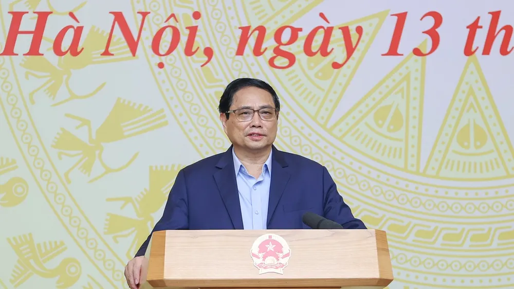 Thủ tướng chủ trì hội nghị. Ảnh: VIẾT CHUNG