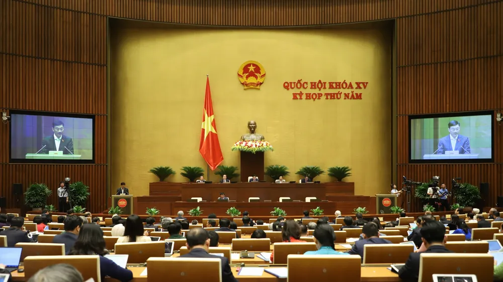 Quang cảnh phiên họp Quốc hội, sáng 22-5. Ảnh: QUANG PHÚC