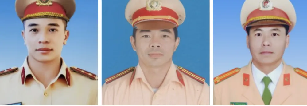 Các liệt sĩ: Nguyễn Khắc Thường, Lê Quang Thành và Lê Ánh Sáng