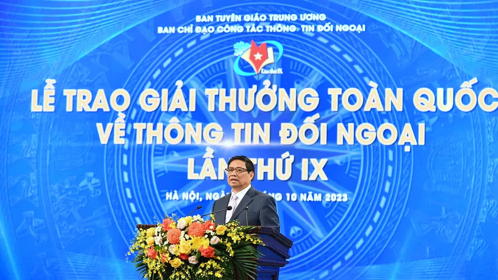 Thủ tướng dự lễ trao Giải thưởng toàn quốc về thông tin đối ngoại lần thứ IX