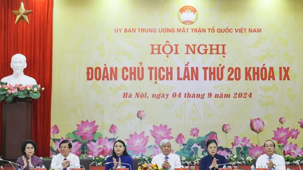 Hội nghị Đoàn Chủ tịch Ủy ban Trung ương MTTQ Việt Nam lần thứ 20 khóa IX. Ảnh: VIẾT CHUNG