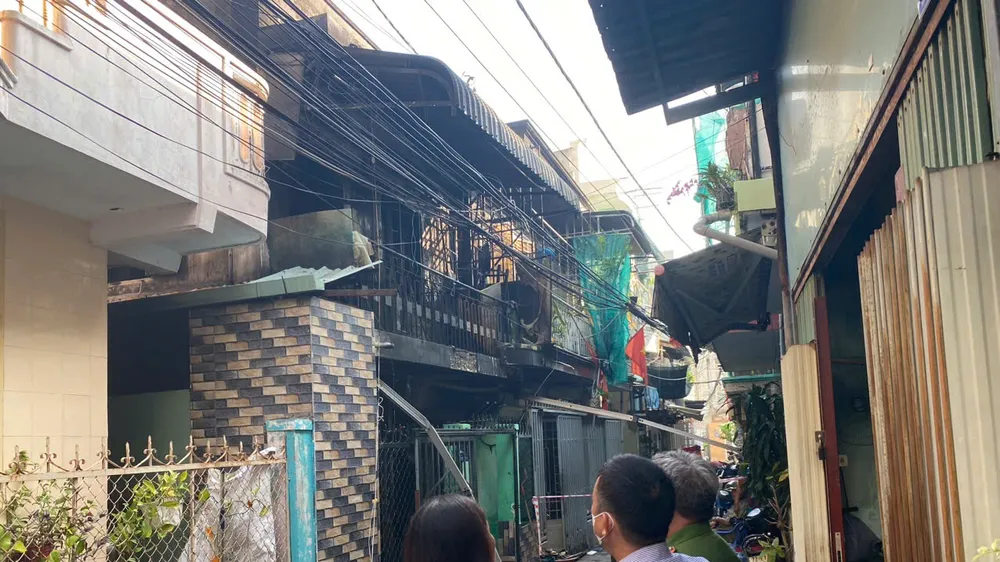 Hiện trường vụ hỏa hoạn tại TP Vũng Tàu khiến 2 bé gái tử vong