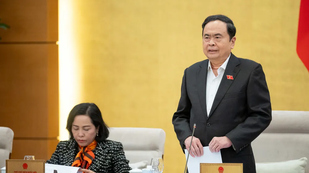 Chủ tịch Quốc hội Trần Thanh Mẫn phát biểu tại phiên họp