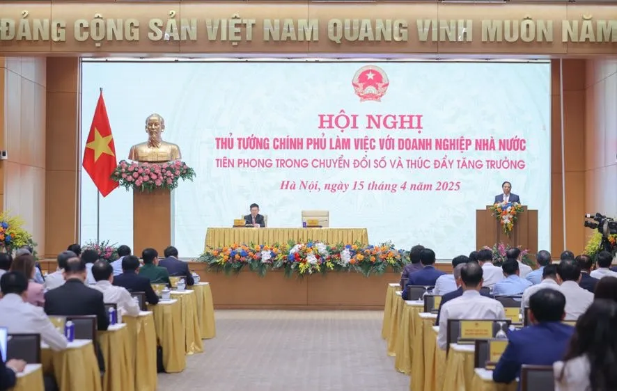 Thủ tướng chủ trì hội nghị doanh nghiệp Nhà nước tiên phong trong chuyển đổi số và thúc đẩy tăng trưởng