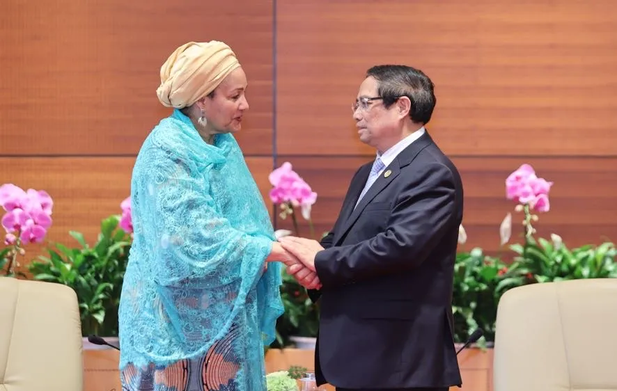 Thủ tướng Phạm Minh Chính tiếp Phó Tổng Thư ký Liên hợp quốc Amina Mohammed