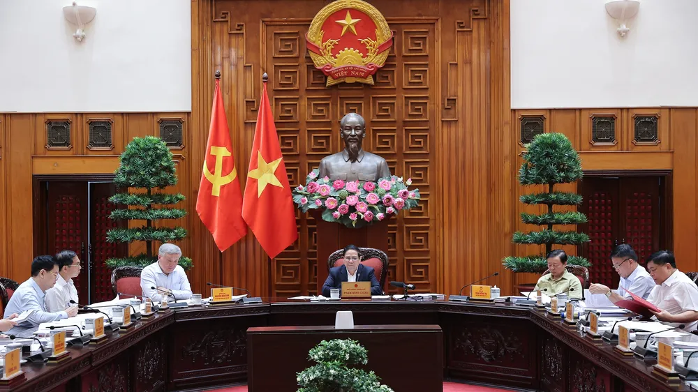 Bí thư Đảng ủy Chính phủ, Thủ tướng Chính phủ, chủ trì cuộc họp của Ban Thường vụ Đảng ủy Chính phủ về một số nội dung quan trọng, trong đó có đề án liên quan phát triển văn hóa để chuẩn bị trình cấp có thẩm quyền