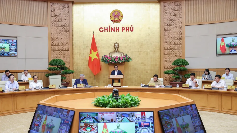Thủ tướng chủ trì hội nghị trực tuyến Chính phủ với 34 tỉnh thành và hơn 3.300 xã, phường, đặc khu. Ảnh: VIẾT CHUNG