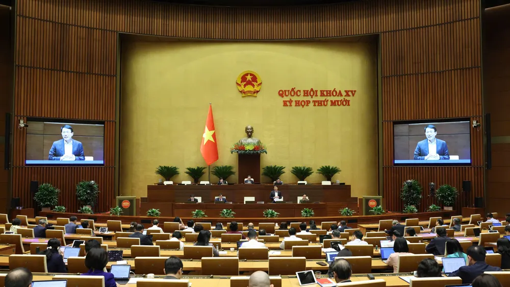 Phiên họp Quốc hội chiều 17-11. Ảnh: QUANG PHÚC
