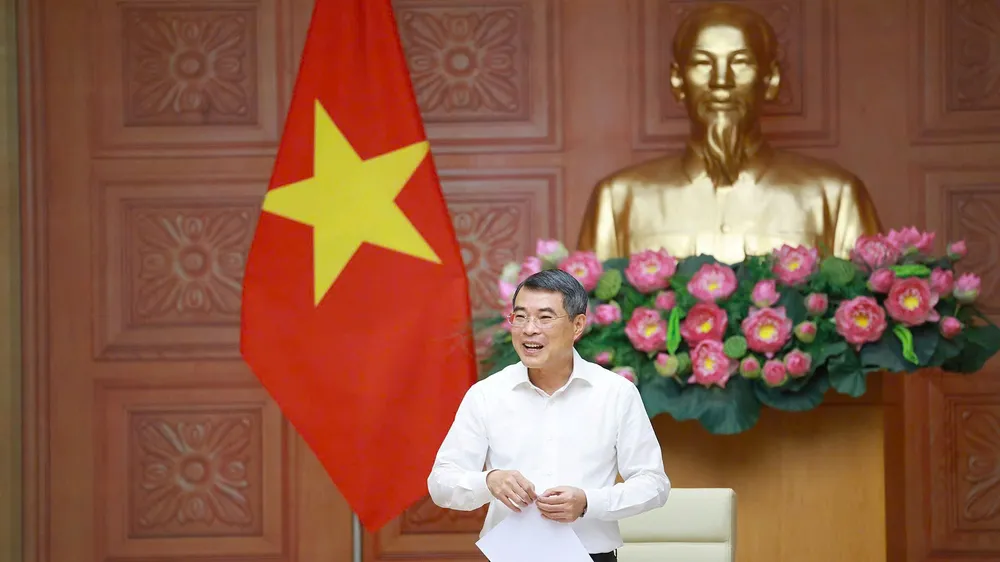 Thủ tướng Lê Minh Hưng chủ trì và phát biểu tại cuộc làm việc với Bộ NN-MT, chiều 29-4. Ảnh VIẾT CHUNG