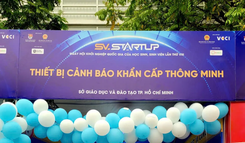 Gian hàng của học sinh TPHCM tham gia Ngày hội Khởi nghiệp quốc gia của học sinh, sinh viên lần thứ 8 năm 2026. Ảnh: PHAN THẢO
