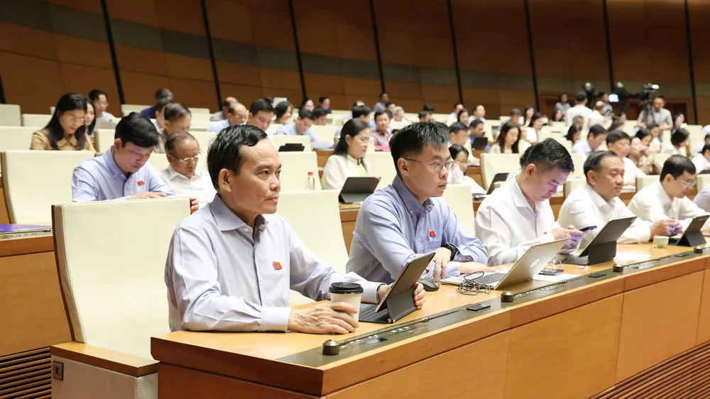 Các đại biểu Quốc hội dự phiên họp sáng 6-8. Ảnh: QUANG PHÚC