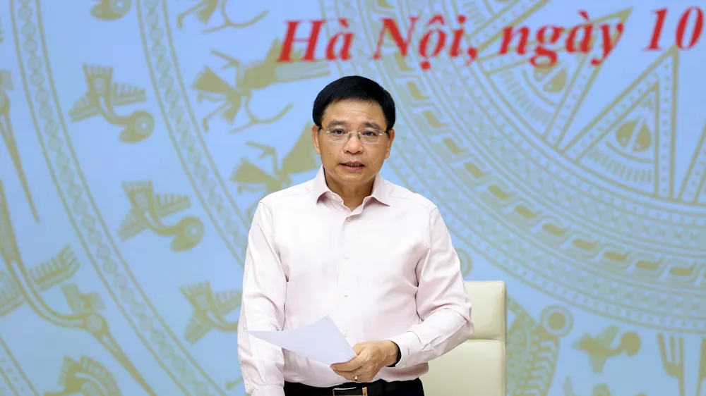 Phó Thủ tướng Nguyễn Văn Thắng phát biểu kết luận cuộc làm việc. Ảnh: VGP