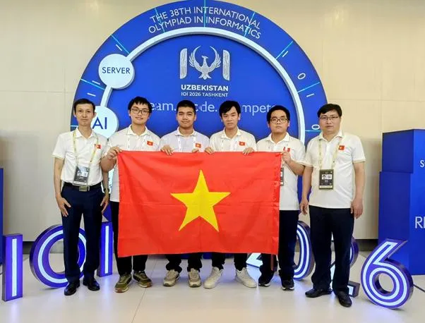 Đội tuyển quốc gia Việt Nam dự thi Olympic Tin học quốc tế (IOI) năm 2026. Ảnh: MOET