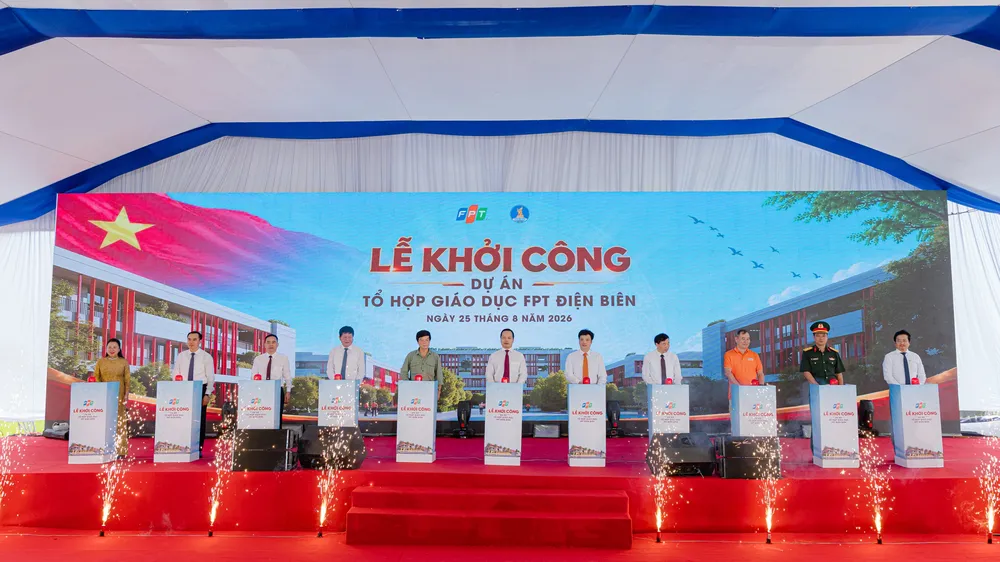 Tập đoàn FPT đã khởi công Tổ hợp Giáo dục FPT tại tỉnh Điện Biên. Ảnh: ANH VÂN