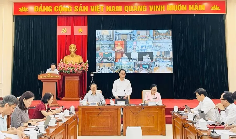 Hội nghị Bộ GD-ĐT ngày 2-10. Ảnh: TRẦN NHUNG
