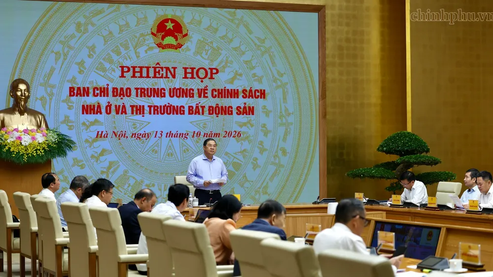 Phó Thủ tướng Thường trực Phạm Gia Túc, Trưởng Ban chỉ đạo Trung ương về chính sách nhà ở và thị trường bất động sản, chủ trì phiên họp thứ nhất của ban chỉ đạo. Ảnh: VGP