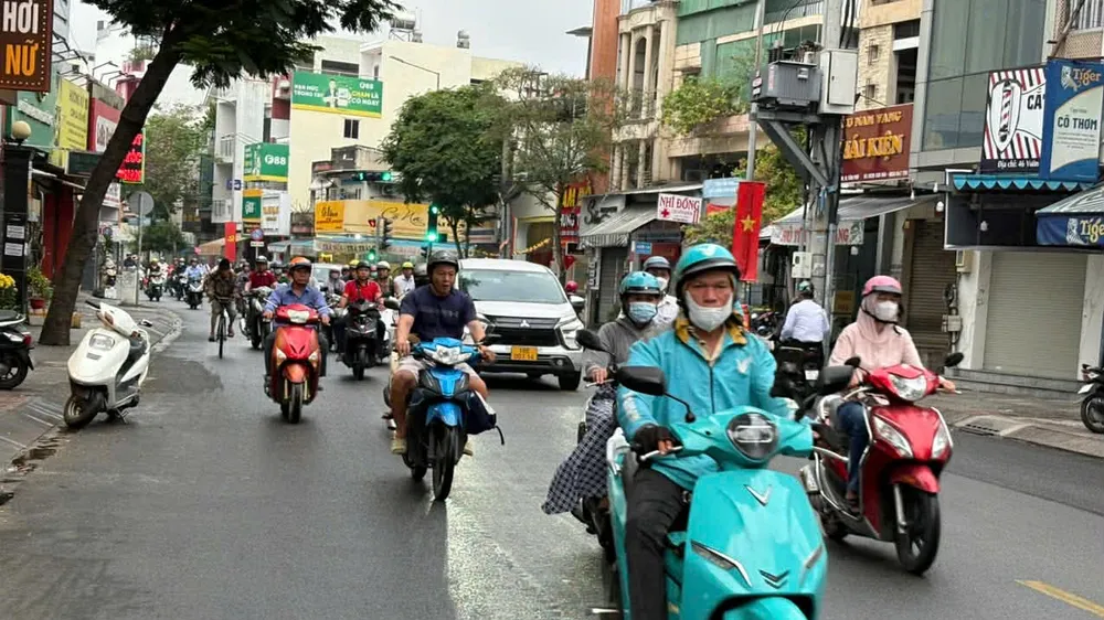 Thời tiết khu vực trung tâm TPHCM sáng ngày 26-2. Ảnh: TH