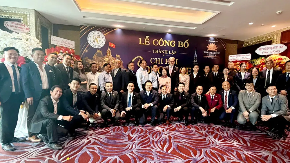 Các đại biểu dự lễ ra mắt Chi hội Concierge TPHCM trưa 11-8
