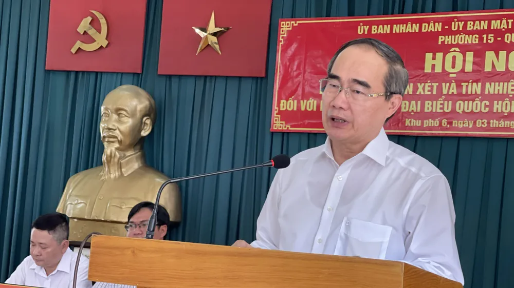 100% cử tri dự hội nghị đồng ý giới thiệu đồng chí Nguyễn Thiện Nhân ứng cử đại biểu Quốc hội khóa XV, nhiệm kỳ 2021-2026