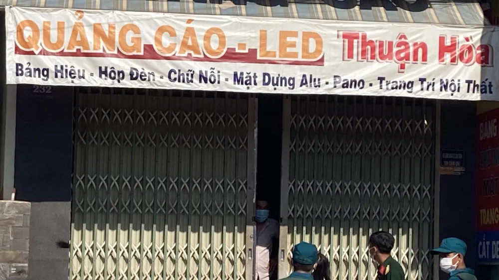 Khu vực nhà dân bị phong tỏa