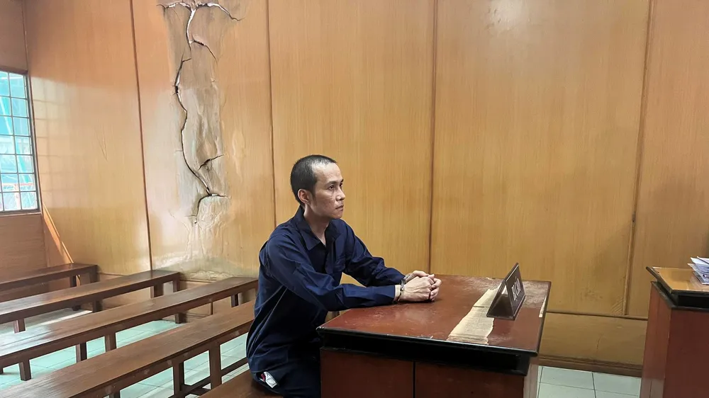 Bị cáo Hoàng Vũ tại phiên tòa. 