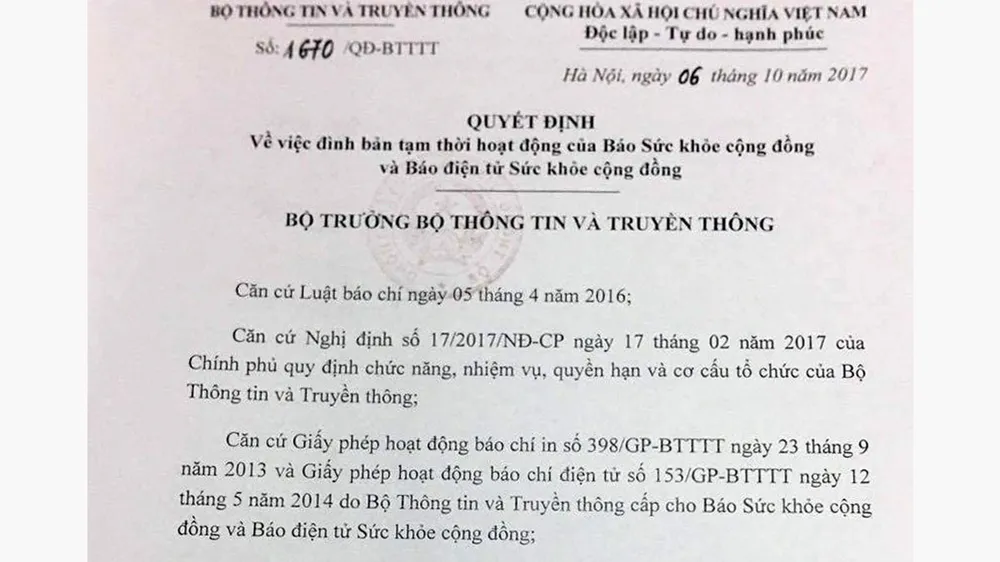 Đình bản Báo Sức khỏe Cộng đồng 3 tháng