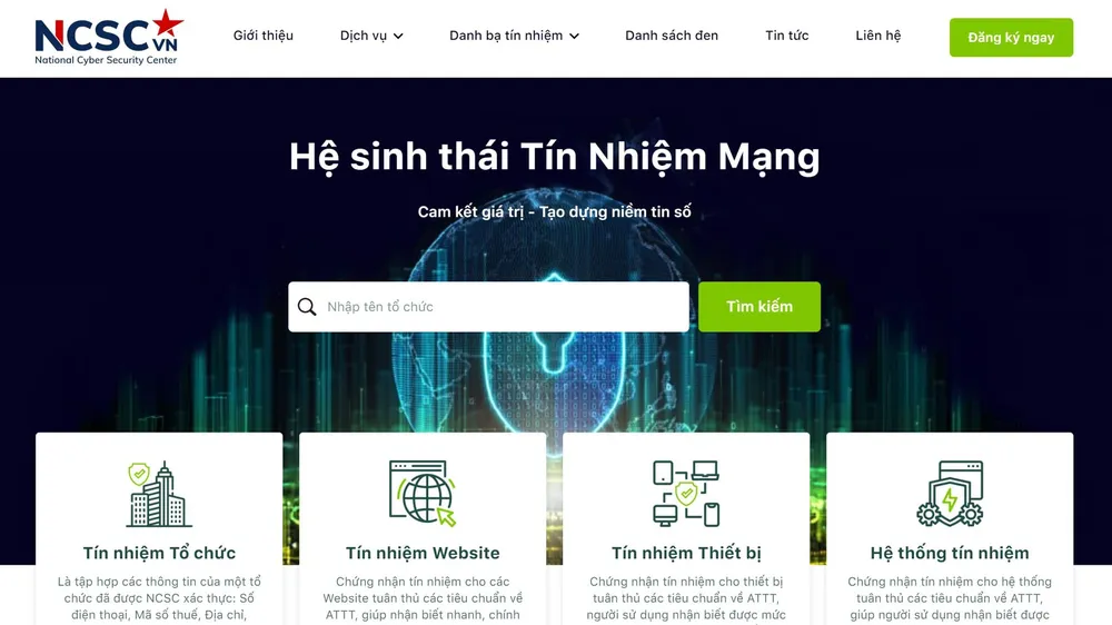 Ra mắt hệ sinh thái xác thực độ an toàn, uy tín trên không gian mạng