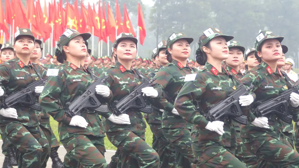 Hợp luyện khối diễu binh, diễu hành tại lễ kỷ niệm 70 năm chiến thắng Điện Biên Phủ