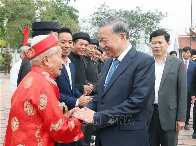 Tổng Bí thư Tô Lâm thăm và chúc tết Đảng bộ, chính quyền, nhân dân tỉnh Hưng Yên