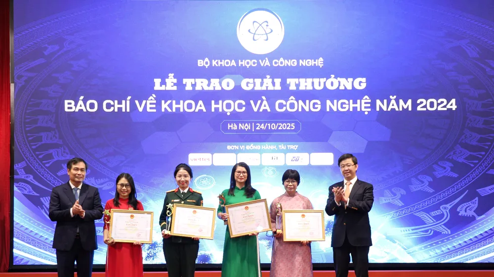 24 tác phẩm, nhóm tác phẩm đoạt Giải thưởng báo chí về khoa học - công nghệ năm 2024