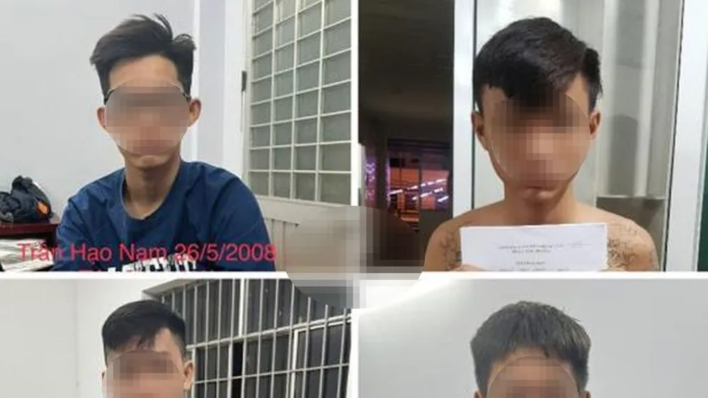 Nhóm thanh thiếu niên tham gia gây án